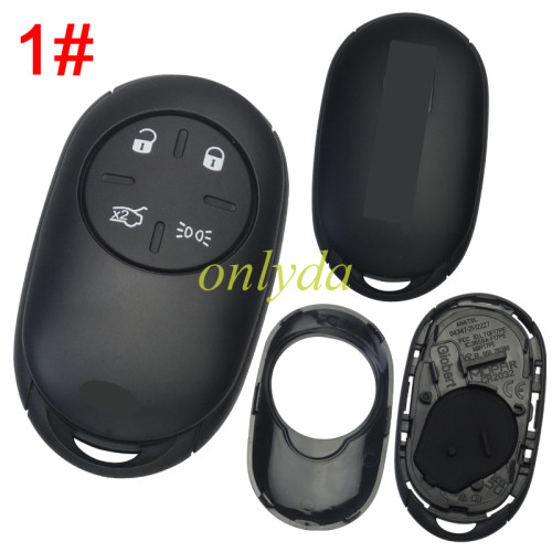 For  Fiat 4 button remtoe key blank with badge , pls choose button