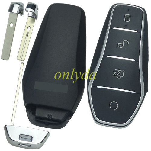 original BYD 4 button  key replacement key shell with logo with aftermarket blade