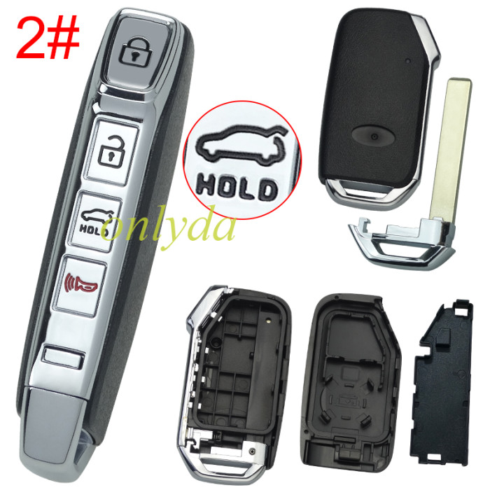 For Kia remote key shell with badge, pls choose the button