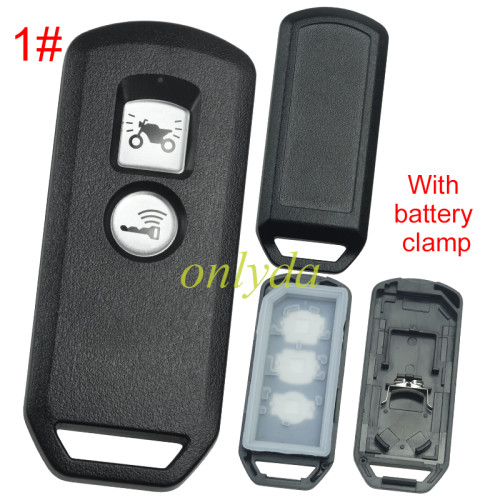 Honda-Motor bike 2/3 button key blank with battery clamp, without badge , pls choose button