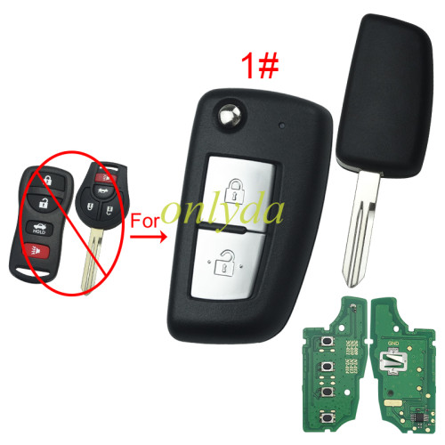 For Nissan  remote key with 315mhz VDO modle, pls choose button