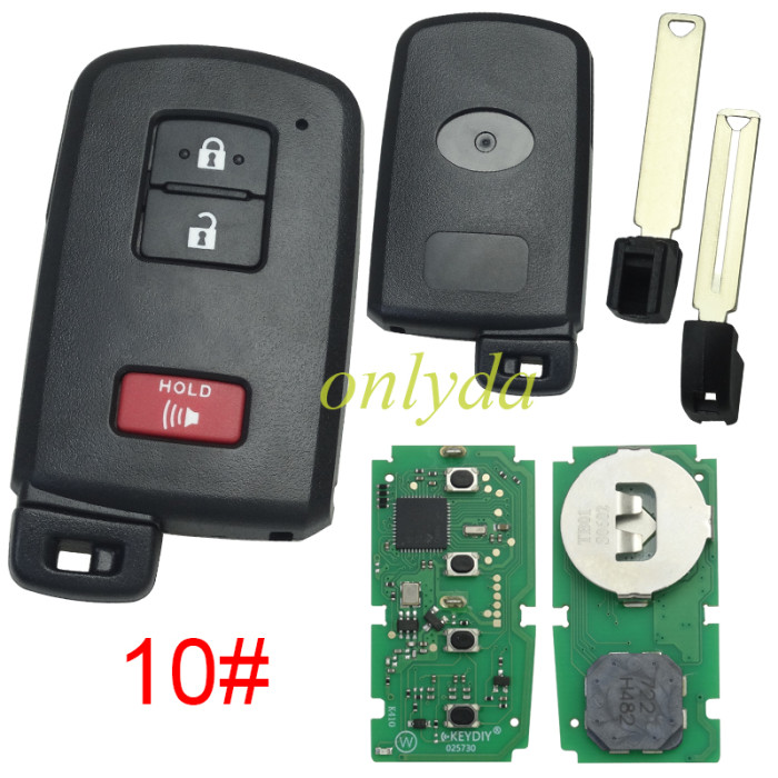 KEYDIY TB01 KD Smart Key Universal Remote Control With 8A/Toyota H chip ,please choose the key shell