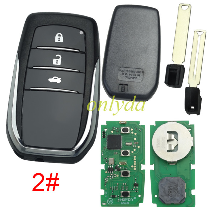 KEYDIY TB01 KD Smart Key Universal Remote Control With 8A/Toyota H chip ,please choose the key shell