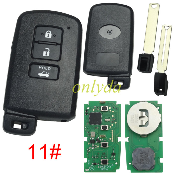 KEYDIY TB01 KD Smart Key Universal Remote Control With 8A/Toyota H chip ,please choose the key shell