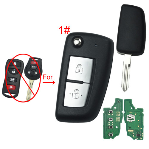 For Nissan   remote key with 434mhz/315mhz electronic wave modle, pls choose button and frequency