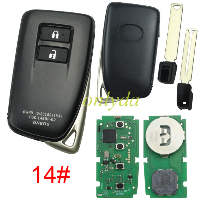 KEYDIY TB01 KD Smart Key Universal Remote Control With 8A/Toyota H chip ,please choose the key shell