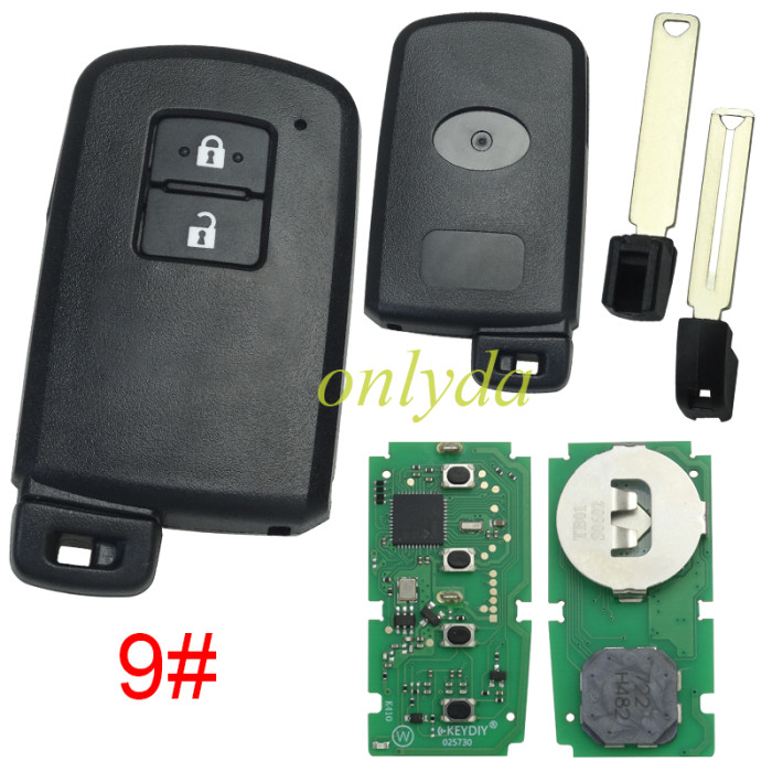 KEYDIY TB01 KD Smart Key Universal Remote Control With 8A/Toyota H chip ,please choose the key shell