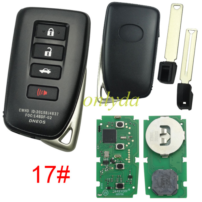 KEYDIY TB01 KD Smart Key Universal Remote Control With 8A/Toyota H chip ,please choose the key shell