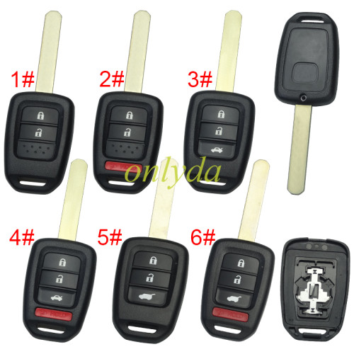 Honda remote key blank with logo , pls choose button