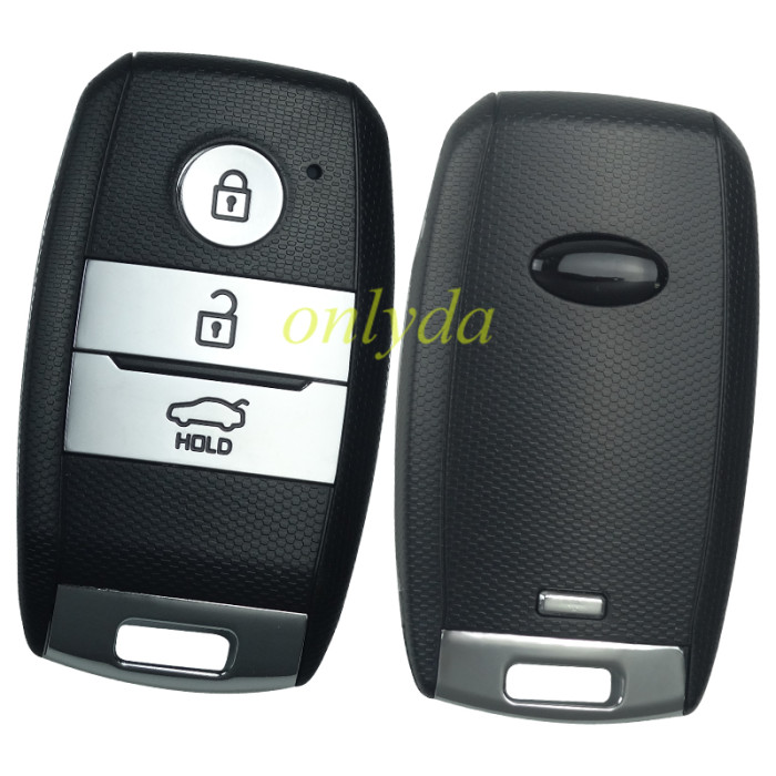 For Kia 3 button remote key shell with key blade with badge