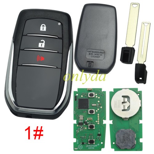 KEYDIY TB01 KD Smart Key Universal Remote Control With 8A/Toyota H chip ,please choose the key shell
