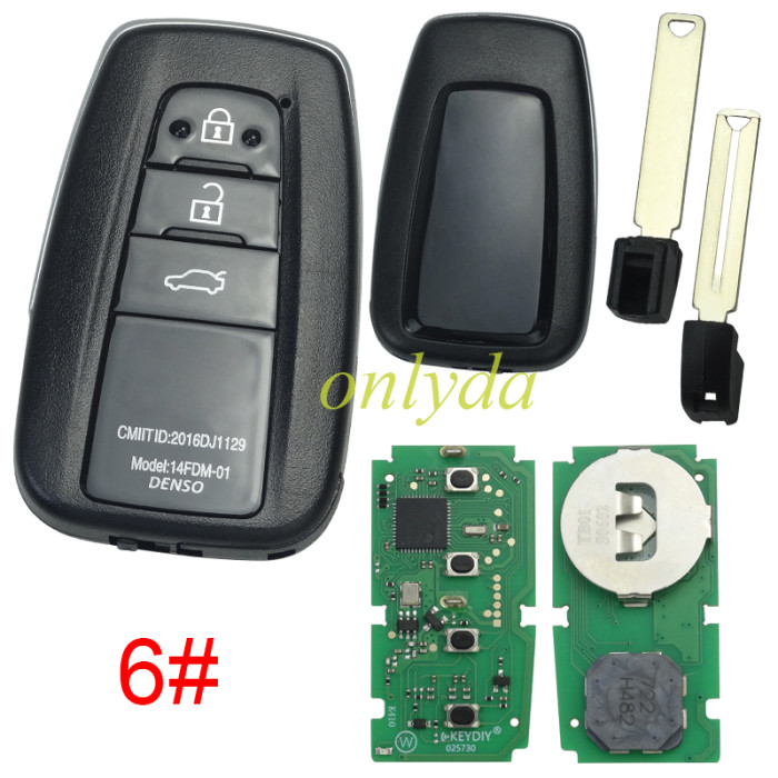 KEYDIY TB01 KD Smart Key Universal Remote Control With 8A/Toyota H chip ,please choose the key shell