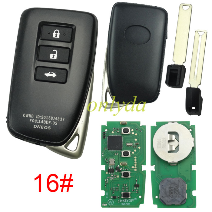 KEYDIY TB01 KD Smart Key Universal Remote Control With 8A/Toyota H chip ,please choose the key shell