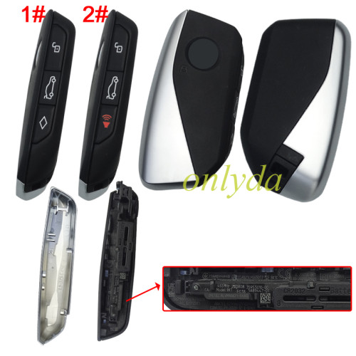 OEM BMW Remote Suitable for BMW U Chassis smart remote control key High Configuration with UWB 4/3+1 button key FCC ID: IYZBK1 CA  315MHZ/ 433MHZ/433.92MHZ  ID49 HITAG PRO PCF7953V Chip, pls choose button model : BK1 E033 with  IC J29D5C