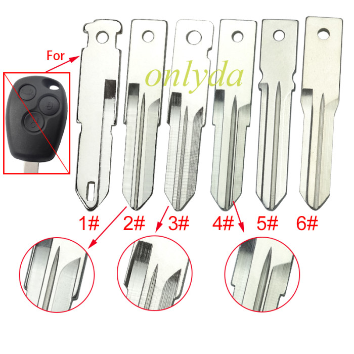 For Renault key blade  1# NE73/ 2#3# VAC102/ 4# HU166 5#HU179. pls choose blade