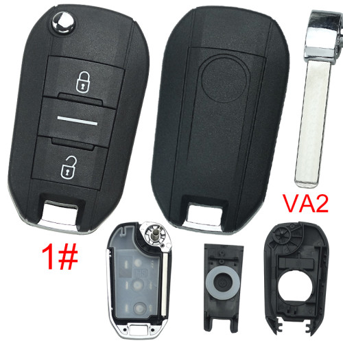For Fiat 3 button remote key shell with round badge, blade is VA2, pls choose button model
