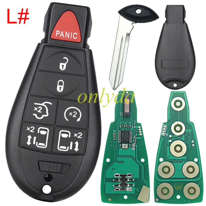 For Chrysler  remote key PCF7941chip- 433.92mhz  iyzc01c  M3N5WY72XX, 11models key shell, please choose.