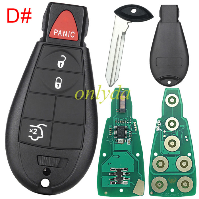 For Chrysler  remote key PCF7941chip- 433.92mhz  iyzc01c  M3N5WY72XX, 11models key shell, please choose.