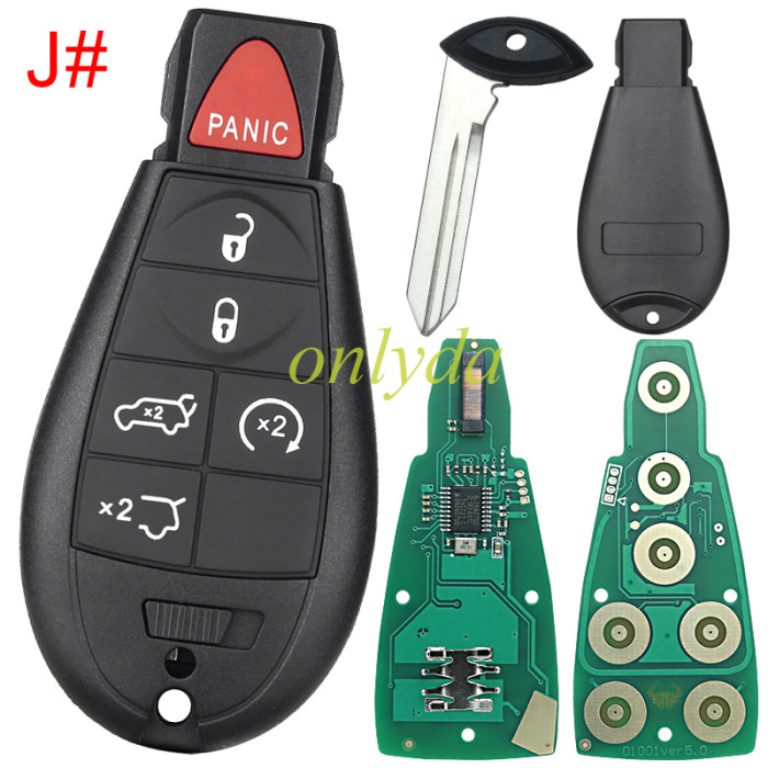 For Chrysler  remote key PCF7941chip- 433.92mhz  iyzc01c  M3N5WY72XX, 11models key shell, please choose.