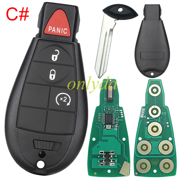 For Chrysler  remote key PCF7941chip- 433.92mhz  iyzc01c  M3N5WY72XX, 11models key shell, please choose.