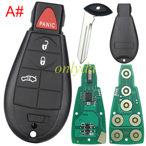 For Chrysler  remote key PCF7941chip- 433.92mhz  iyzc01c  M3N5WY72XX, 11models key shell, please choose.