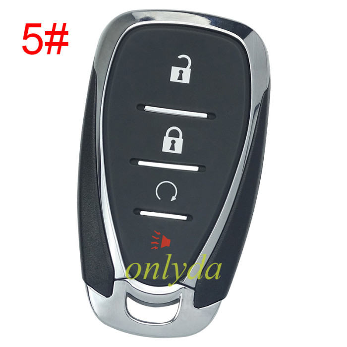 For Chevrolet 3+1 buttons smart key 315mhz/433Mhz FCCID:HYQ4EA /HYQ4AA With ELEC start  46chip  for 2017 2018 2019 VOLT CRUZE 20182019 TRAVERSE Supports 315mhz / 433MHz frequency switching via button.