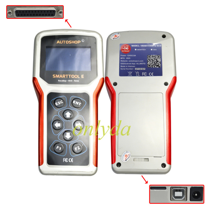 SMARTTOOL ECO is a specialized tool for locksmiths that supports programming smartkey, immobilizer and ODO. Supports brands: HONDA, YAMAHA, PIAGGIO, VESPA, SUZUKI, KAWASAKI.