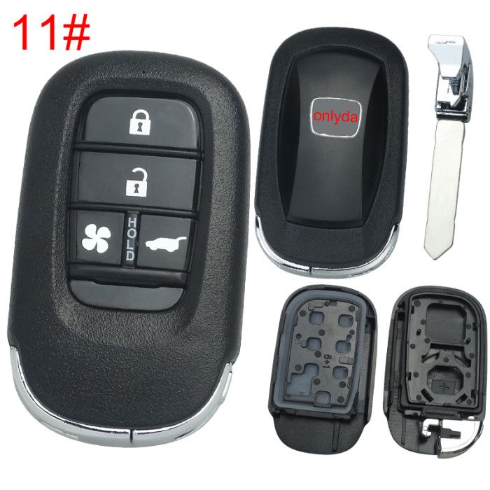 2022 New Honda 11th Generation Civic key  shell with badge