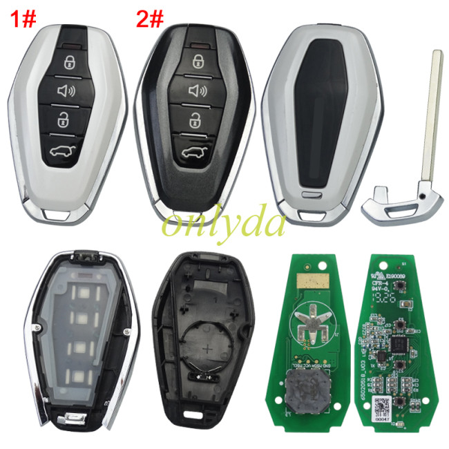 Smart KEY original Chery Jetour smart remote keys|HITAG 3 ID47 CHIP|434MHz | 4 buttons