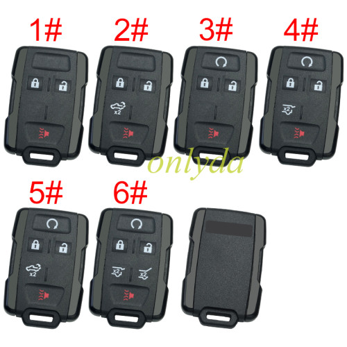 For GM  remote key shell with GMC badge ,  side part is black, pls choose the button