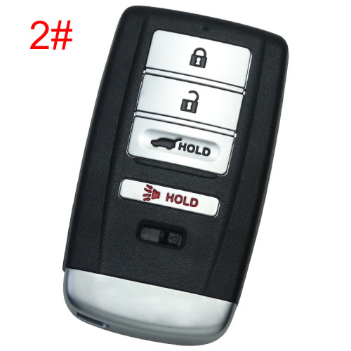 For Acura 3+l button smart key fob for models 2014-2020 MDX and 2016- 2018 RDX ID47 CHIP KR5V1X 72147-TZ3-A21 433Mhz/313.8MHZ please choose FCC ID: KR5V1X Buttons: Lock, Unlock, Hatch, and Panic Battery:CR2032(included) Emergency Key:(included)