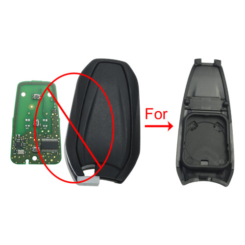 Separate rear cover for Peugeot-B26 shell for wider PCB,  1# without badge, 2# with Peugeot Lion badge,pls choose model