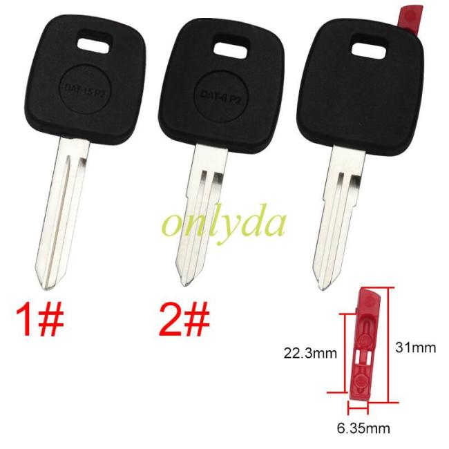 For Nissan transponder key shell with blade NSN11 and NSN14 , withou badge , pls choose blade