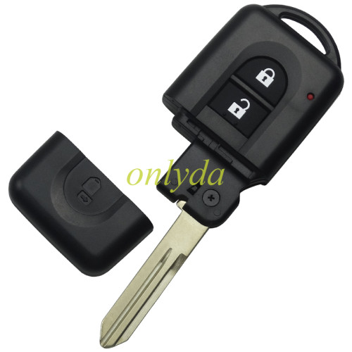 For Nissan 2 button  remote key shell with badge