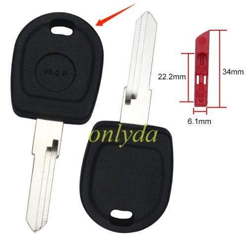 For VW Transponder key blank without badge
