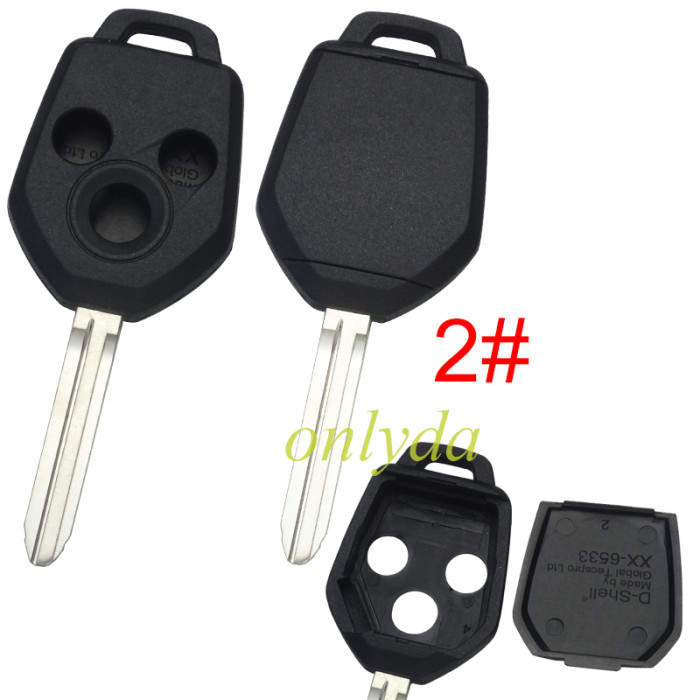 Super Stronger GTL shell，Enhanced version Subaru 3 button  remote Key Shell  without logo ， pls choose blade