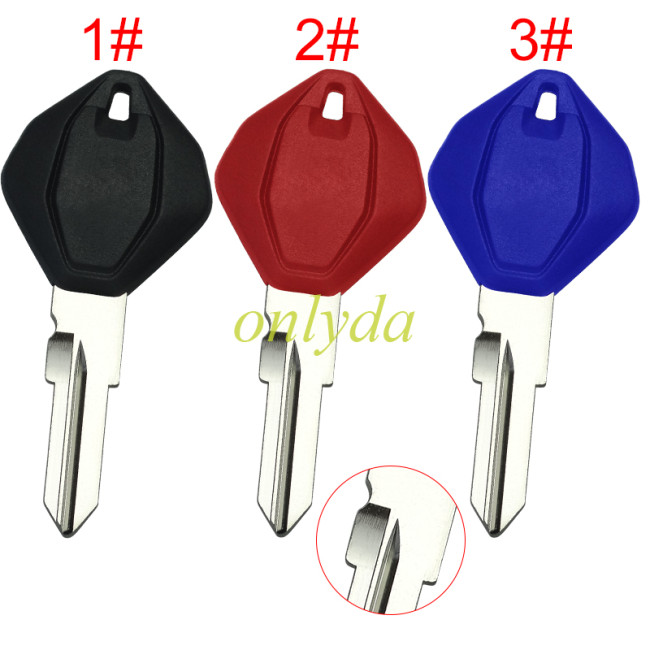 Ducati motor  key blank with right with notch without badge , pls choose color