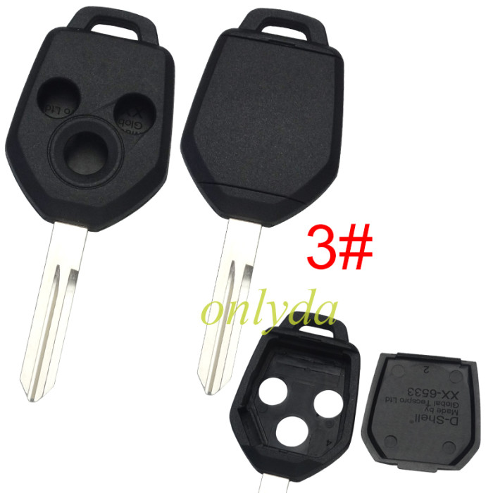 Super Stronger GTL shell，Enhanced version Subaru 3 button  remote Key Shell  without logo ， pls choose blade