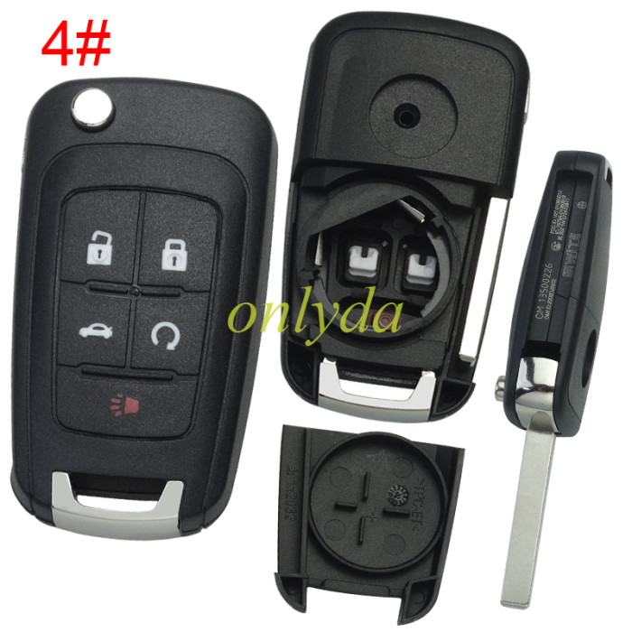 For chevrolet remote key blank HU100 blade with round badge place, pls choose the button