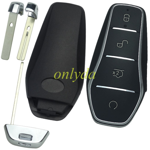 For BYD 4 button remote key replacement key shell with badge