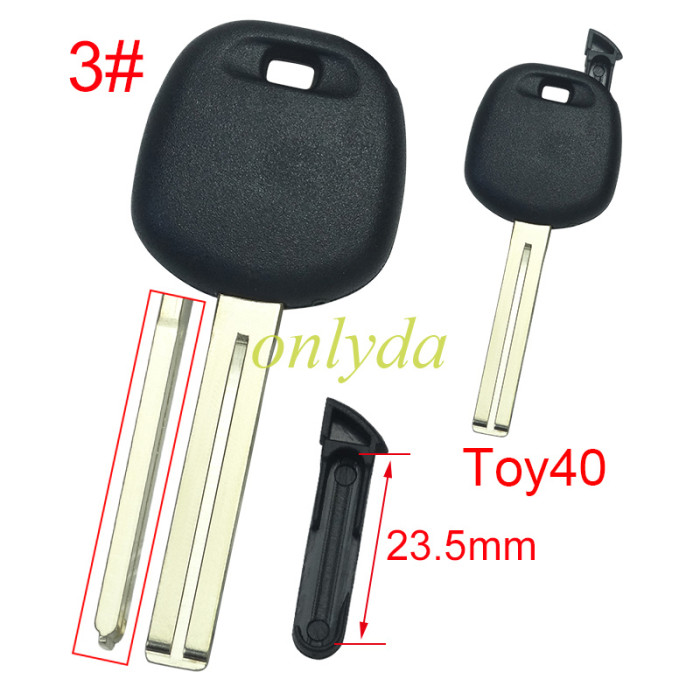 Super Stronger GTL shell  Toyota transponder key blank (can put TPX long chip and  carbon chip part ）