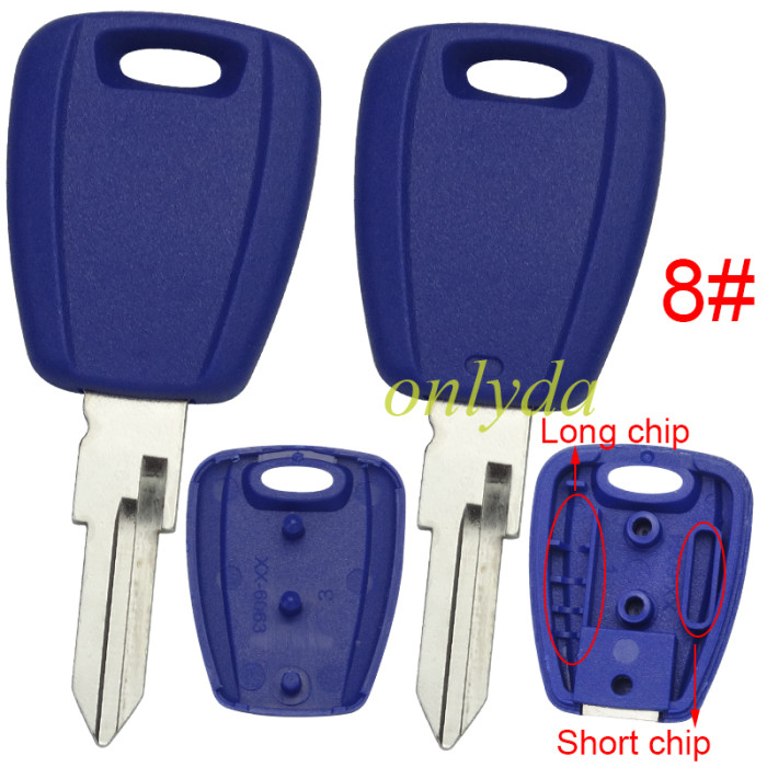 Super Stronger GTL shell  Fiat transponder key blank with SIP22/DT15R/GT10 blade, There are two chip slots （can put TPX long chip and short chip),  Pls choose model .