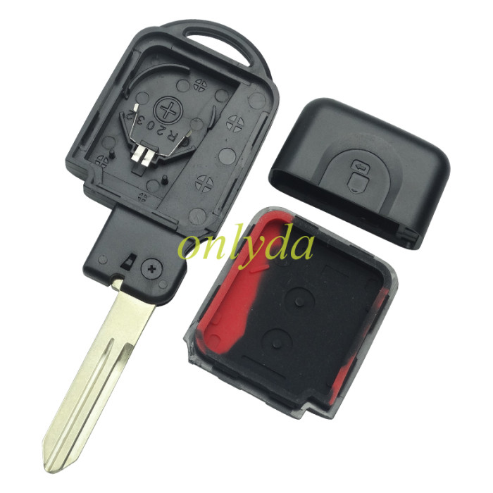For Nissan 2 button  remote key shell with badge