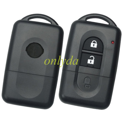 For Nissan 2 button  remote key shell with badge