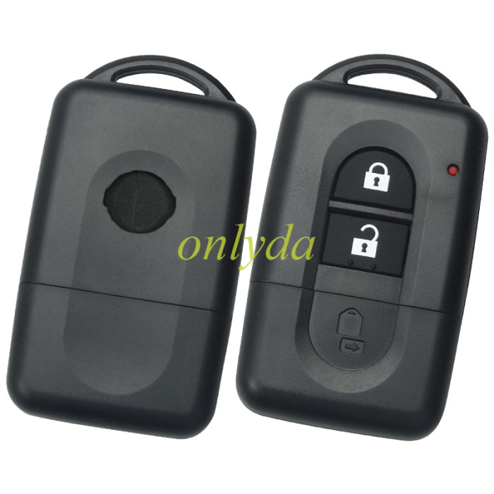 For Nissan 2 button  remote key shell with badge