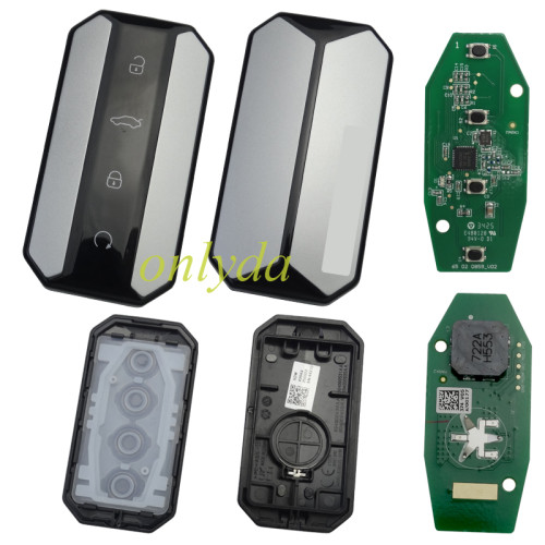 For Chery JAECOO original KEYLESS remote key with 47 chip  433mhz