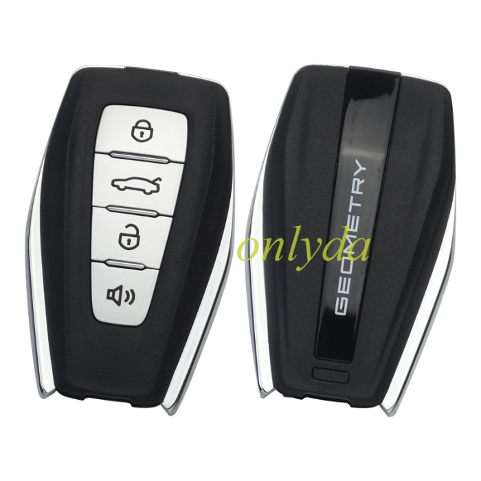 For  Geely UMC 4 button remote key with 434mhz with HITAG AES chip                           number：000008889646745270016191210