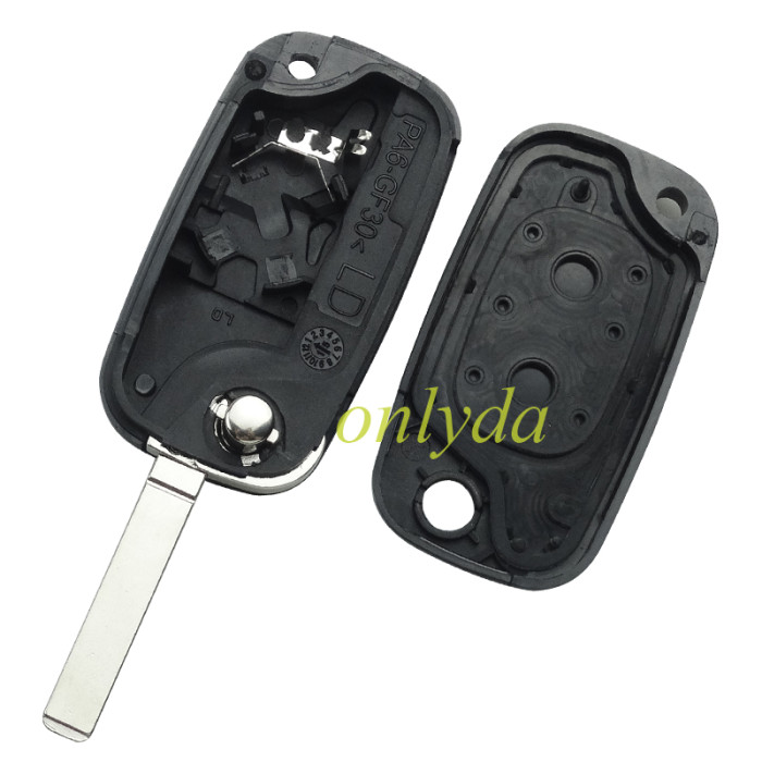For Renault 2/3 button remote key PCF7961(HITAG2) ID46 Chip 434 mhz Blade: VA2 with FSK ， pls choose button