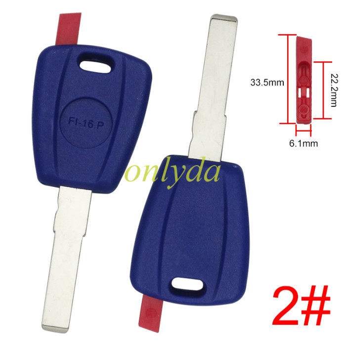 For Fiat transponder key blank without logo ， pls choose model