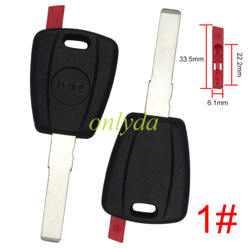 For Fiat transponder key blank without logo ， pls choose model